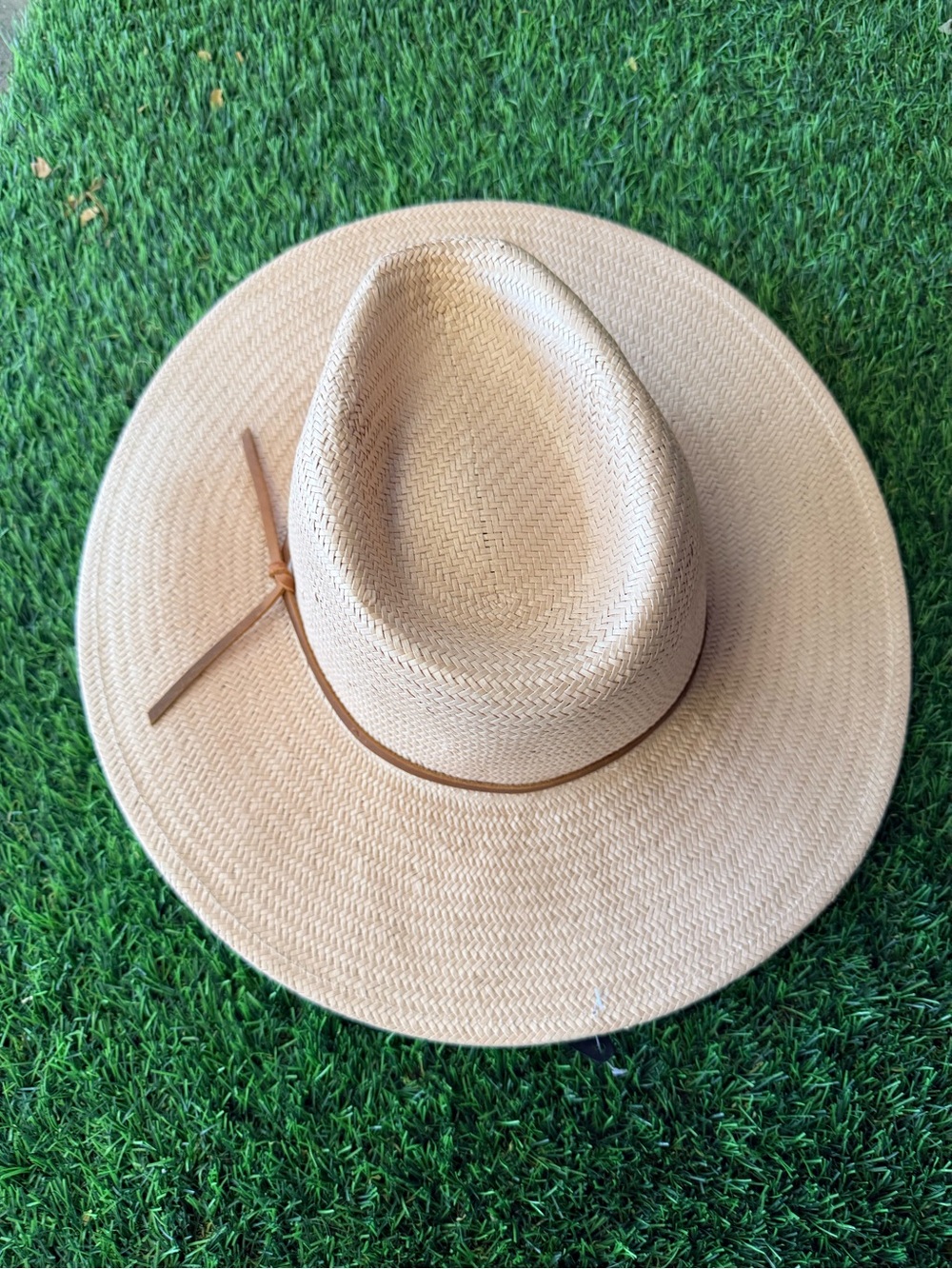 Straw Fedora Hat - Natural and Black - Unbranded Women’s Sun Hat Set - Picture 7 of 10